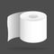 Toilet paper. WC isolated sheet. Restroom object. Realistic icon for washroom. Hygiene roll to wipe. Vector EPS 10