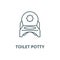 Toilet potty vector line icon, linear concept, outline sign, symbol