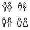Toilet , Restroom Bathroom icons Vector illustration symbol