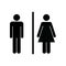 Toilet or restroom sign