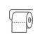 Toilet roll line icon.