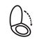 Toilet seat icon, vector illustration