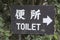 Toilet sign in Japanese and English