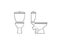 Toilet Sign. Toilet seat. Line art Icon Set.