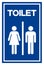 Toilet Symbol Sign, Vector Illustration, Isolate On White Background Label .EPS10