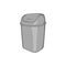 Toilet trash icon, black monochrome style