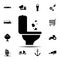 toilet trash icon. Simple glyph, flat vector element of universal icons set for UI and UX, website or mobile application