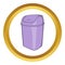 Toilet trash vector icon