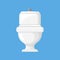 Toilet vector illustration in a flat style