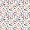 Toiletries background Abstract colorful seamless background pattern