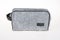 Toiletry bag grey canvas clutch for cosmetic mock up