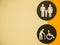 Toilets icon. Public restroom signs