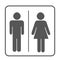 Toilets Icon Unisex. Vector man  woman icons.
