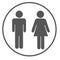 Toilets Icon Unisex. Vector man  woman icons.