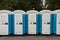 Toilets installed at a public event