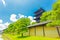 Toji 5 Story Pagoda Angled Wall Blue Sky H