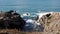 Tojinbo cliffs along the sea of Japan coast north of Fukui prefecture, Japan