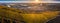 Tokaj, Hungary - Aerial panoramic view of the famous Hungarian vineyards of Tokaj wine region with town of Tokaj, River Tisza