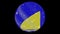 Tokelau flag in a round ball rotates. Flicker and shine. Animation loop