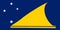 Tokelau flag vector illustration isolated. Known previously as the Union Islands. Dependent territory of New Zealand.