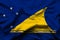 Tokelau realistic flag illustration.