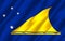 Tokelau realistic flag illustration.