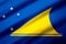 Tokelau realistic flag illustration.