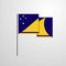 Tokelau waving Flag design vector background