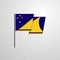 Tokelau waving Flag design vector background