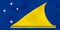 Tokelau waving flag. Tokelau national flag background texture