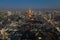 Tokyo city aerial view twilight