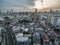 Tokyo Cityscape with Local Architecture and Skyscraper in Background.