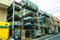 TOKYO, JAPAN -28 JUN 2017: An automated multi-story car parking system. Automatic multi-story car park systems enable to