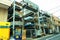 TOKYO, JAPAN -28 JUN 2017: An automated multi-story car parking system. Automatic multi-story car park systems enable to