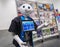 TOKYO, JAPAN - APR 13, 2018 : Pepper Robot Assistant with Information screen