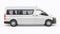 Tokyo, Japan. April 10, 2022: Toyota Hiace. White passenger minibus for transporting people in the city and beyond. on a