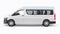 Tokyo, Japan. April 10, 2022: Toyota Hiace. White passenger minibus for transporting people in the city and beyond. on a