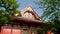 TOKYO, JAPAN - APRIL, 20, 2018: the side roof of sensoji temple in tokyo