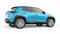 Tokyo, Japan. April 20, 2022: Toyota Yaris Cross 2020. Compact blue SUV with a hybrid engine and four-wheel drive for