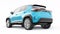 Tokyo, Japan. April 20, 2022: Toyota Yaris Cross 2020. Compact blue SUV with a hybrid engine and four-wheel drive for