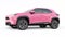 Tokyo, Japan. April 20, 2022: Toyota Yaris Cross 2020. Compact pink SUV with a hybrid engine and four-wheel drive for