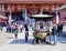 Tokyo, Japan, Asakusa Kannon temple. burn in front of the main hall of the temple.