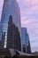 TOKYO, JAPAN - August 16, 2019 : View of the modern office building in Shinagawa, Tokyo during sunset.