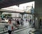 Tokyo, Japan, August - 17, 2019, cityscape. Crossroads of a city street, traffic lights, cyclists, pedestrians