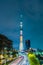 TOKYO,JAPAN - August 20, 2017 : The Tokyo Skytree at night