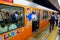 TOKYO, JAPAN - CIRCA MAY 2014: Crowd of people hurry at Ikebukuro station in Tokyo, Japan. Ikebukuru is the second