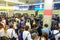 TOKYO, JAPAN - CIRCA MAY 2014: Passengers hurry at Ikebukuro station in Tokyo, Japan. Ikebukuru is the second-busiest