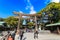 Tokyo, Japan - January 26, 2016: Meiji-Jingo Shrine gate in Tokyo Japan.