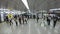 Tokyo, Japan - June 20, 2018 : Time-lapse of Japanese people, crowd, commuters in a hurry walking and running at Shinjuku JR railw