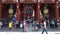 Tokyo, Japan - June 9, 2018: Many People walking around in Asakusa area neary Senso-ji Temple in Asakusa.The Senso-ji Temple in As